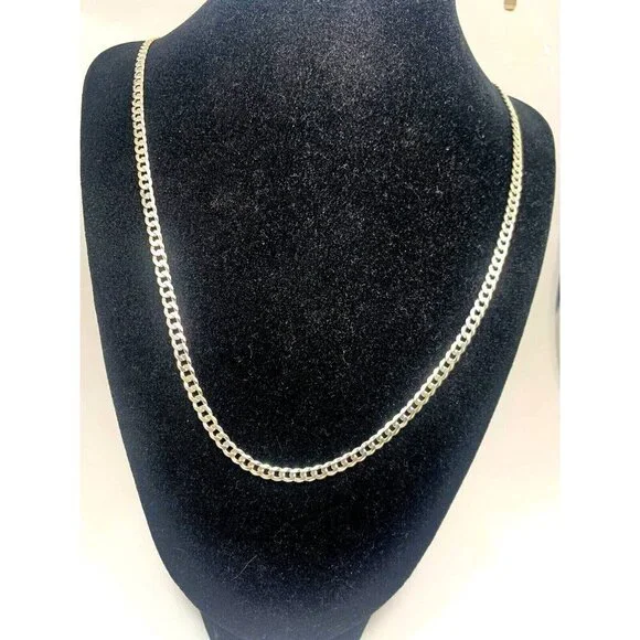 Sterling Silver Cuban Necklace 30'' inches Long Mens Women's Jewelry 18.…